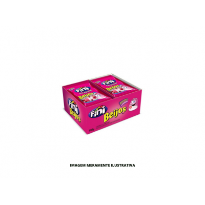 BALA - FINI - 15g GOMA MINI BEIJOS DE MORANGO - DP12
